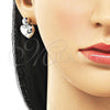 Rhodium Plated Stud Earring, Chunky and Ball Design, Polished, Rhodium Finish, 02.60.0159.1