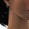 Oro Laminado Huggie Hoop, Gold Filled Style with White Cubic Zirconia, Polished, Golden Finish, 02.196.0063.15