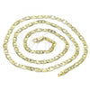 Oro Laminado Basic Necklace, Gold Filled Style Mariner Design, Polished, Golden Finish, 04.213.0254.24