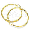 Oro Laminado Extra Large Hoop, Gold Filled Style Diamond Cutting Finish, Golden Finish, 02.170.0109.70