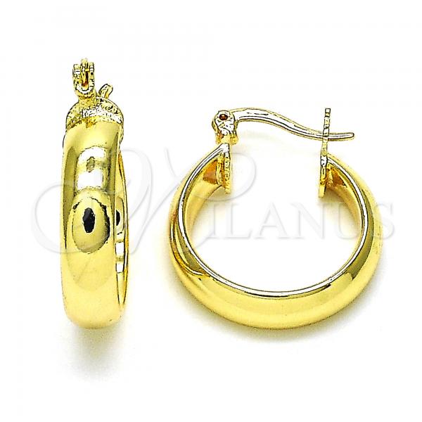 Oro Laminado Small Hoop, Gold Filled Style Polished, Golden Finish, 5.136.012.20