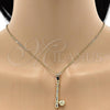Oro Laminado Fancy Pendant, Gold Filled Style Ball Design, Diamond Cutting Finish, Golden Finish, 5.183.021