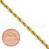 Oro Laminado Basic Necklace, Gold Filled Style Rope Design, Polished, Golden Finish, 5.222.034.18