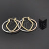 Oro Laminado Medium Hoop, Gold Filled Style Diamond Cutting Finish, Tricolor, 5.146.004