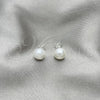 Sterling Silver Stud Earring, with Ivory Pearl, Polished, Silver Finish, 02.408.0085.08