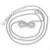Sterling Silver Pendant Necklace, Infinite Design, with White Cubic Zirconia, Polished, Rhodium Finish, 04.336.0035.16