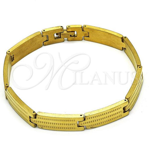 Stainless Steel Solid Bracelet, Polished, Golden Finish, 03.114.0379.5.09