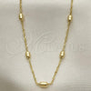 Oro Laminado Basic Necklace, Gold Filled Style Singapore Design, Polished, Golden Finish, 04.213.0282.18