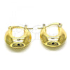Oro Laminado Small Hoop, Gold Filled Style Hollow Design, Polished, Golden Finish, 02.163.0189.20