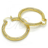 Oro Laminado Medium Hoop, Gold Filled Style Matte Finish, Golden Finish, 02.170.0232.40