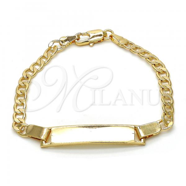 Oro Laminado ID Bracelet, Gold Filled Style Polished, Golden Finish, 03.63.1845.06