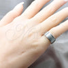Stainless Steel Mens Ring, Black Polished, Steel Finish, 01.63.0695.07
