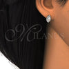 Sterling Silver Stud Earring, with White Cubic Zirconia, Polished,, 02.285.0037