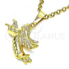 Oro Laminado Religious Pendant, Gold Filled Style Angel Design, Polished, Golden Finish, 5.183.003