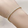Oro Laminado Tennis Bracelet, Gold Filled Style with White Cubic Zirconia, Polished, Golden Finish, 03.213.0346.07