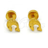 Stainless Steel Stud Earring, Dolphin Design, Polished, Golden Finish, 02.271.0001