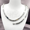 Stainless Steel Necklace and Bracelet, Polished, Steel Finish, 06.116.0060
