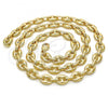 Oro Laminado Basic Necklace, Gold Filled Style Puff Mariner Design, Polished, Golden Finish, 04.63.1311.20