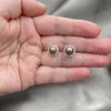 Sterling Silver Stud Earring, with Brown Pearl, Polished, Silver Finish, 02.399.0051
