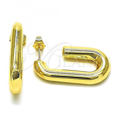 Oro Laminado Stud Earring, Gold Filled Style Polished, Golden Finish, 02.163.0193.20