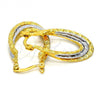 Oro Laminado Small Hoop, Gold Filled Style Diamond Cutting Finish, Two Tone, 02.170.0089.15