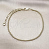 Oro Laminado Basic Anklet, Gold Filled Style Polished, Golden Finish, 03.213.0349.10
