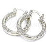 Rhodium Plated Small Hoop, Polished, Rhodium Finish, 02.170.0228.1.25