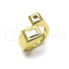 Oro Laminado Elegant Ring, Gold Filled Style Polished, Golden Finish, 01.428.0012