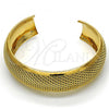 Oro Laminado Individual Bangle, Gold Filled Style Diamond Cutting Finish, Golden Finish, 07.165.0012