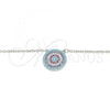 Sterling Silver Pendant Necklace, with Multicolor Cubic Zirconia, Polished, Rhodium Finish, 04.336.0220.16