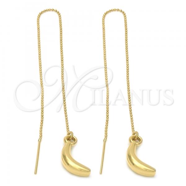 Oro Laminado Threader Earring, Gold Filled Style Golden Finish, 5.118.010