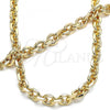 Oro Laminado Necklace and Bracelet, Gold Filled Style Rolo Design, Polished, Golden Finish, 06.319.0004