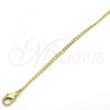 Oro Laminado Basic Necklace, Gold Filled Style Curb Design, Polished, Golden Finish, 04.213.0086.24
