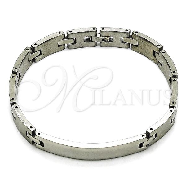 Stainless Steel Solid Bracelet, Polished, Steel Finish, 03.114.0411.08