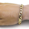 Gold Tone Basic Bracelet, Curb Design, Polished, Golden Finish, 04.242.0029.08GT