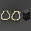 Oro Laminado Small Hoop, Gold Filled Style Diamond Cutting Finish, Golden Finish, 5.147.038