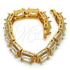 Oro Laminado Tennis Bracelet, Gold Filled Style with White Cubic Zirconia, Polished, Golden Finish, 03.266.0003.07