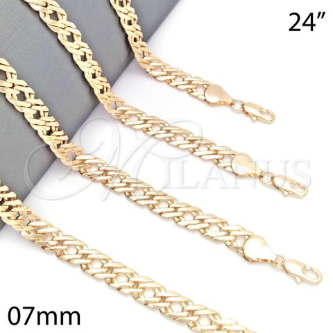 Oro Laminado Basic Necklace, Gold Filled Style Polished, Golden Finish, 04.63.1362.24