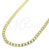 Oro Laminado Basic Necklace, Gold Filled Style Curb Design, Polished, Golden Finish, 04.213.0138.24