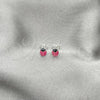 Sterling Silver Stud Earring, Ladybug Design, Pink Enamel Finish, Silver Finish, 02.406.0001.02