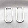 Rhodium Plated Huggie Hoop, Polished, Rhodium Finish, 02.195.0303.1.14