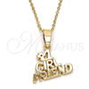 Oro Laminado Fancy Pendant, Gold Filled Style Polished, Golden Finish, 5.181.020