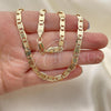 Oro Laminado Basic Necklace, Gold Filled Style Polished, Golden Finish, 04.63.1336.24