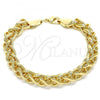 Oro Laminado Basic Bracelet, Gold Filled Style Polished, Golden Finish, 03.331.0148.09