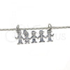 Rhodium Plated Pendant Necklace, Little Boy Design, Polished, Rhodium Finish, 04.106.0015.1.20