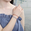 Oro Laminado Fancy Bracelet, Gold Filled Style Evil Eye Design, Blue Resin Finish, Golden Finish, 04.63.1347.2.07