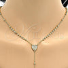 Oro Laminado Thin Rosary, Gold Filled Style Caridad del Cobre and Crucifix Design, Polished, Golden Finish, 09.118.0010.18