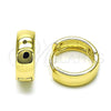 Oro Laminado Huggie Hoop, Gold Filled Style Polished, Golden Finish, 02.213.0584.16