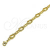 Oro Laminado Fancy Anklet, Gold Filled Style Polished, Golden Finish, 03.319.0012.10