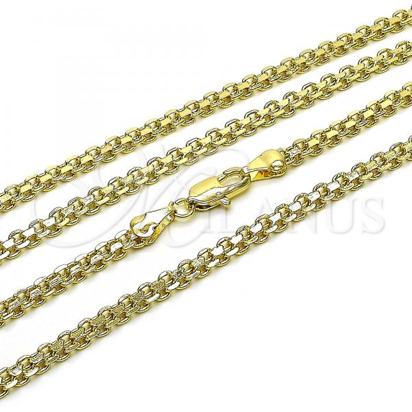 Oro Laminado Basic Necklace, Gold Filled Style Bismark Design, Polished, Golden Finish, 04.213.0263.20